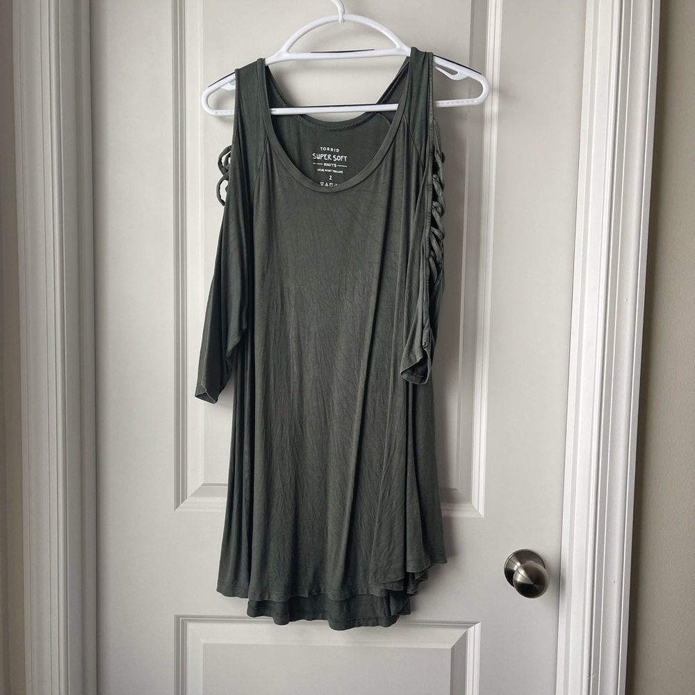 Torrid Olive Green Long Sleeve Top